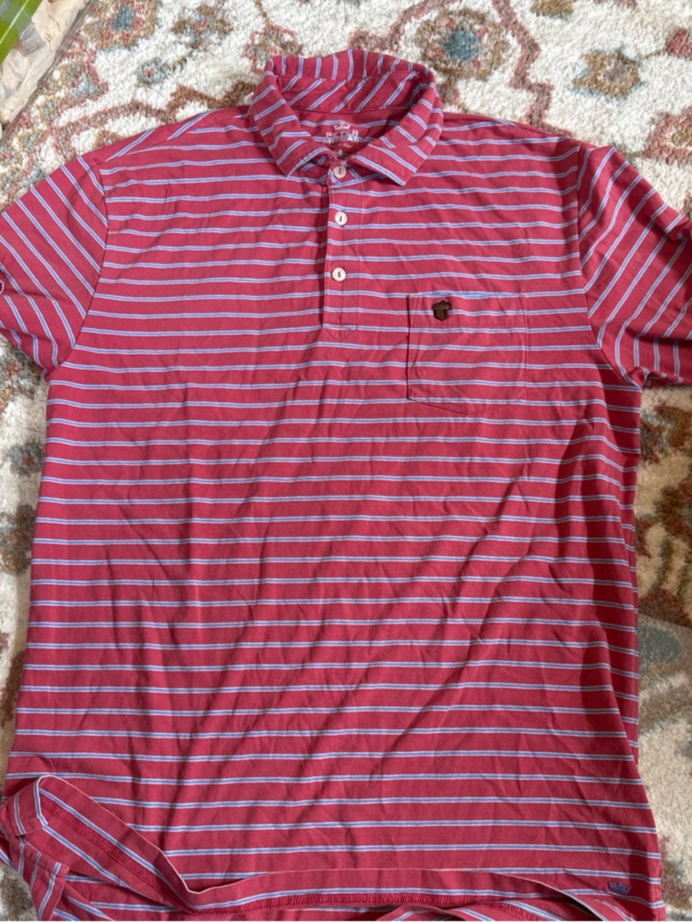 Men's Peter millar vintage oakmont Short Sleeve Polo Shirt Sz golf small